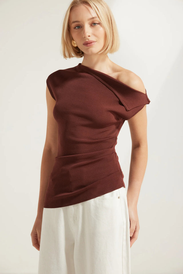Aria Asymmetric Knit Top