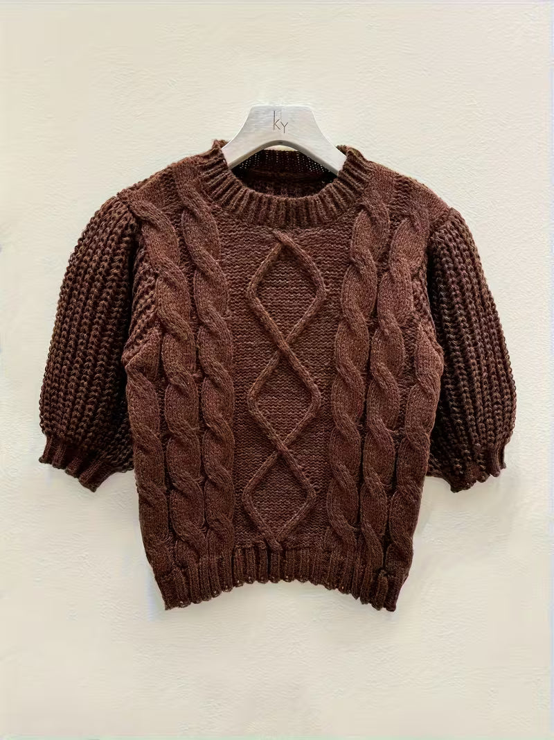 CABLE CROP KNIT