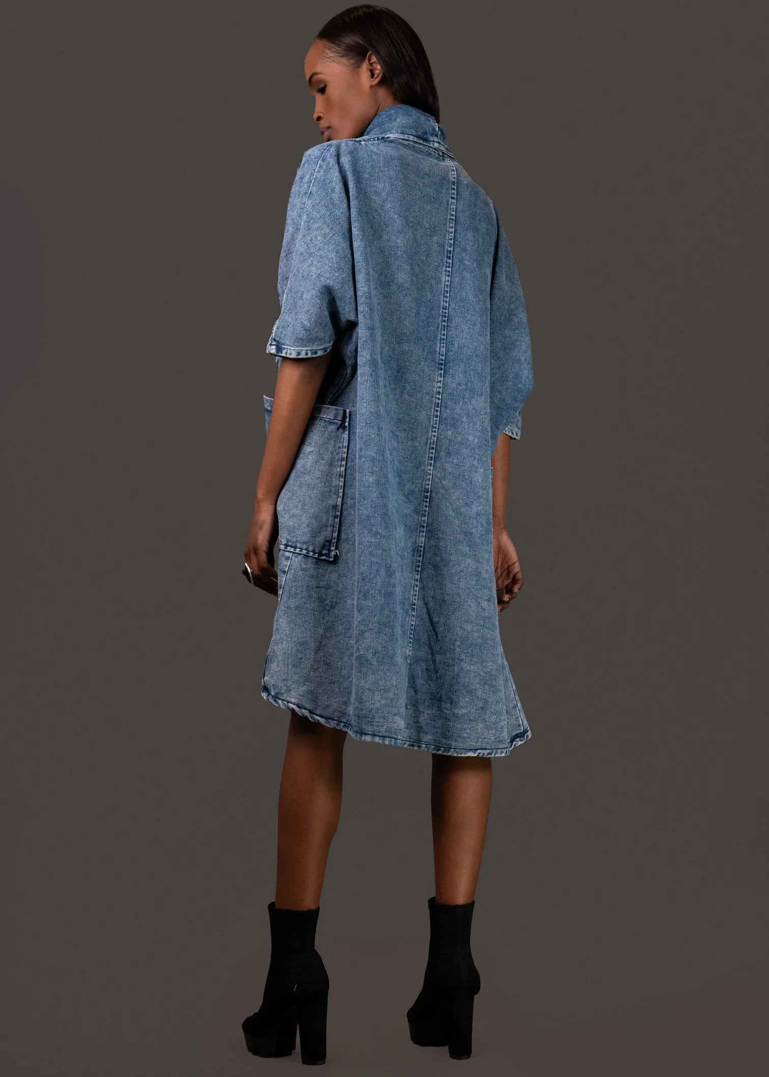 DENIM SHRUG COATIGAN