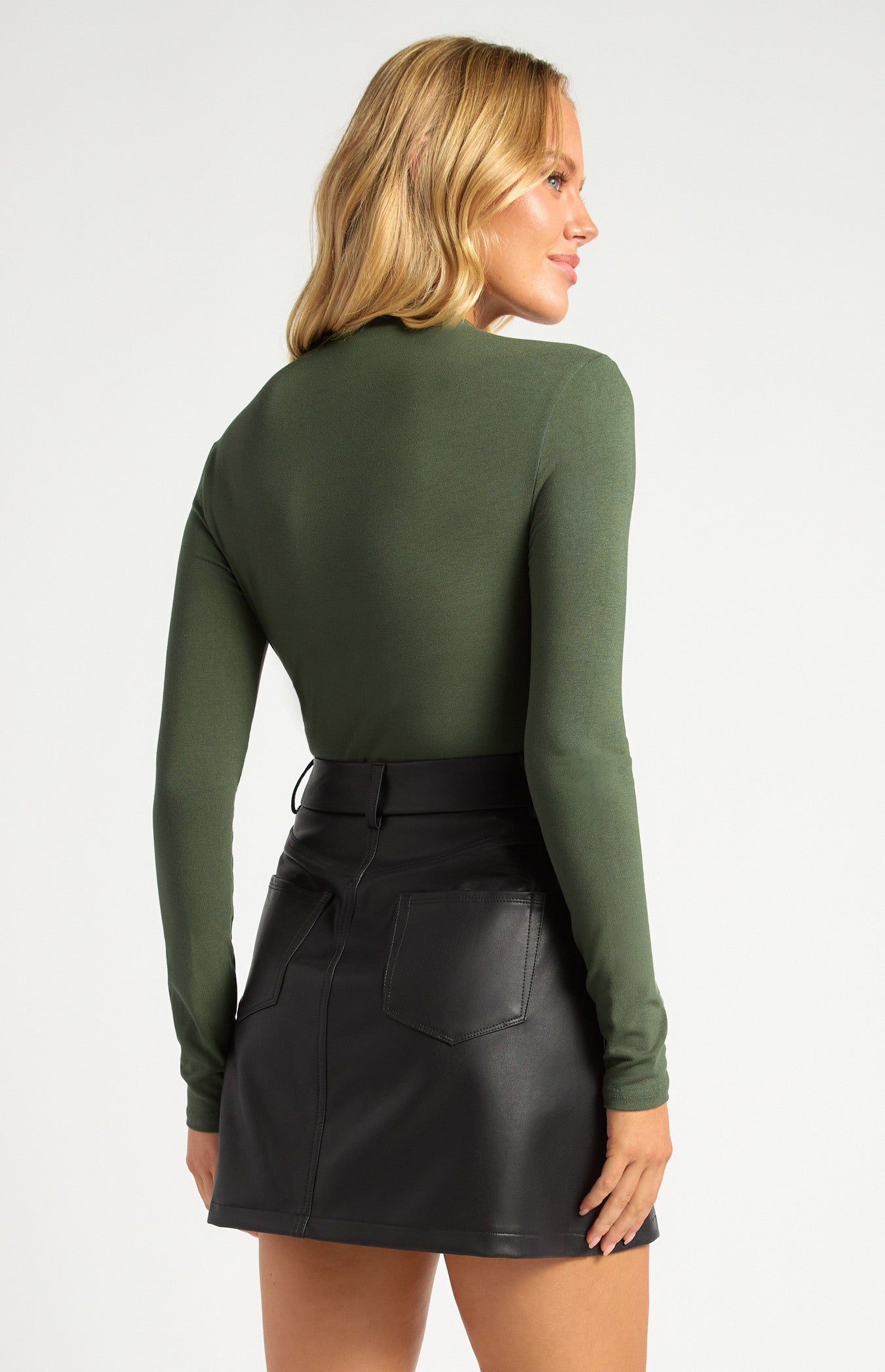 Stretch Jersey Top with Front Ruched Details