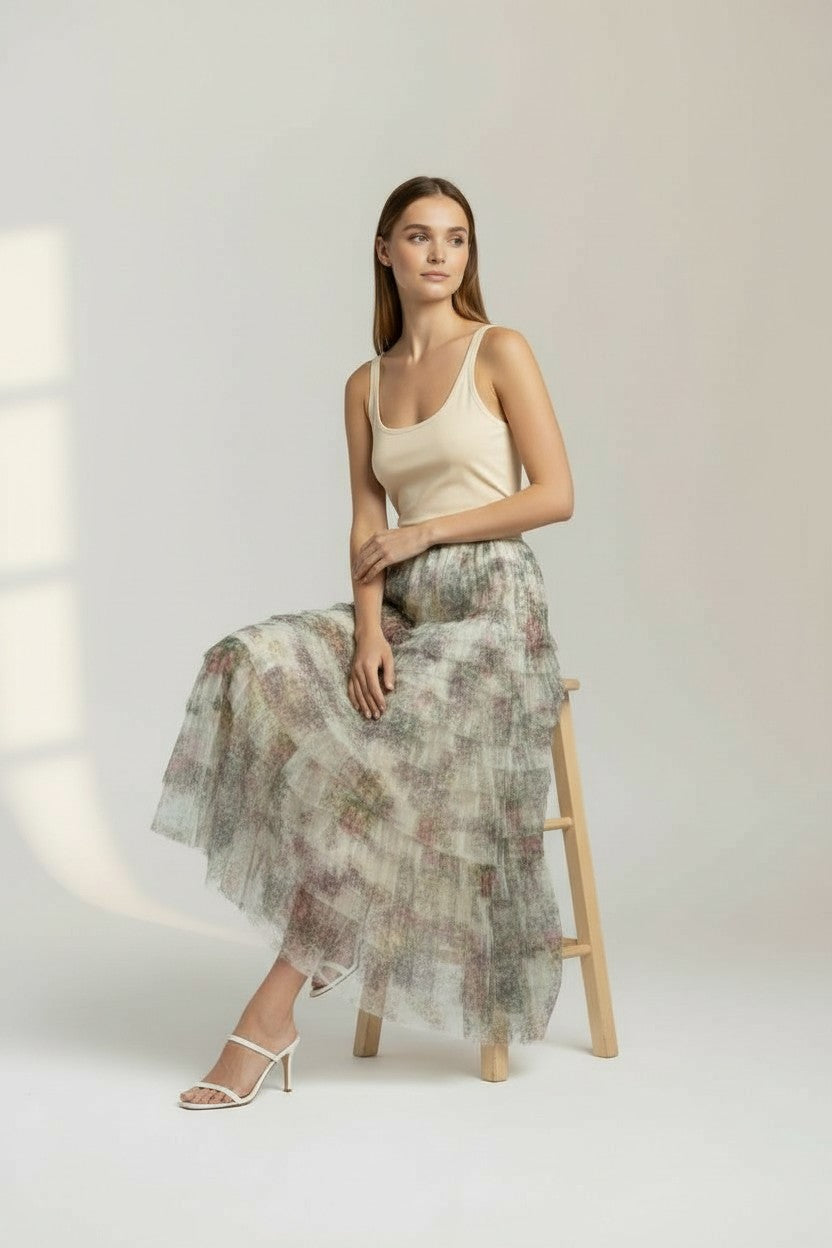 KELLY FULL TULLE  MAXI SKIRT
