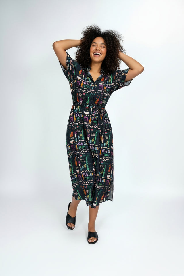 MALIBU P0RINT SHIRT DRESS