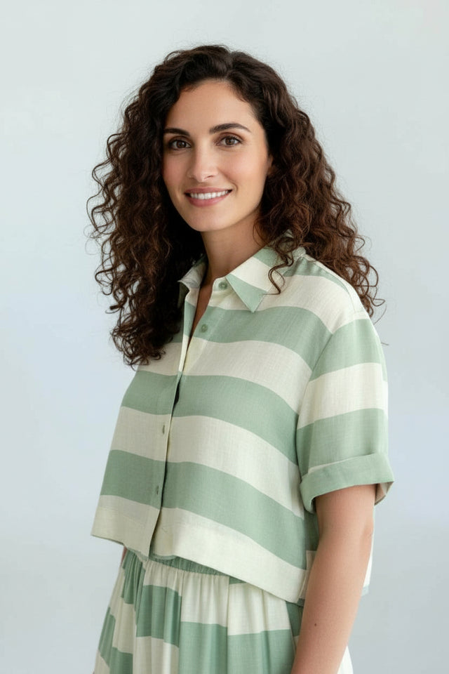 STRIPE CROP SHIRT