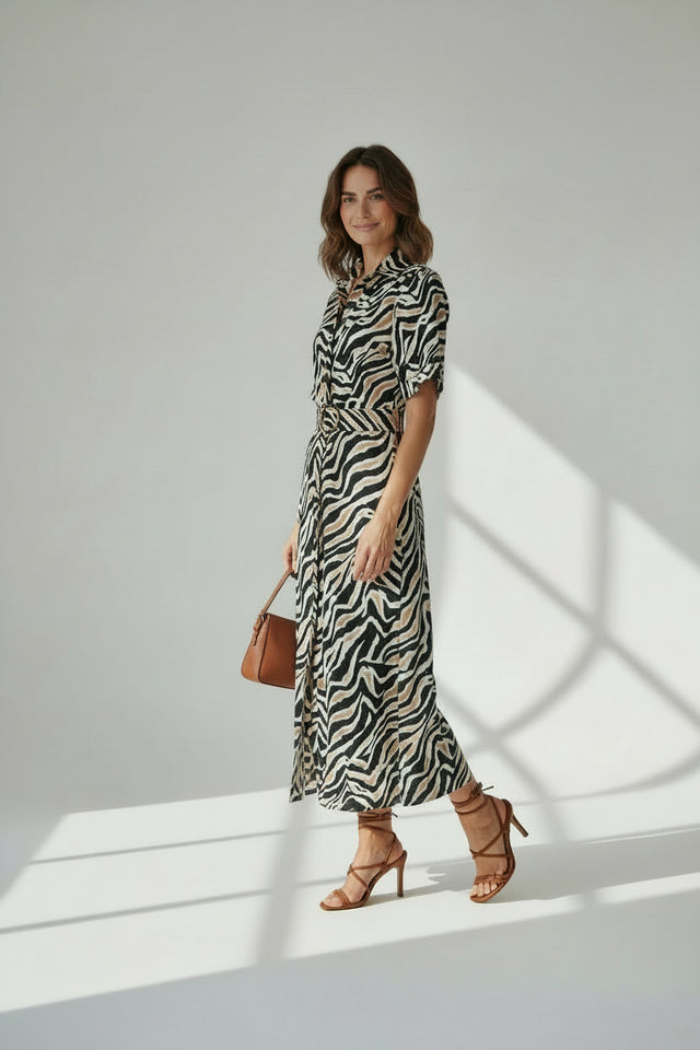 ZEBRA SHIRT DRESS