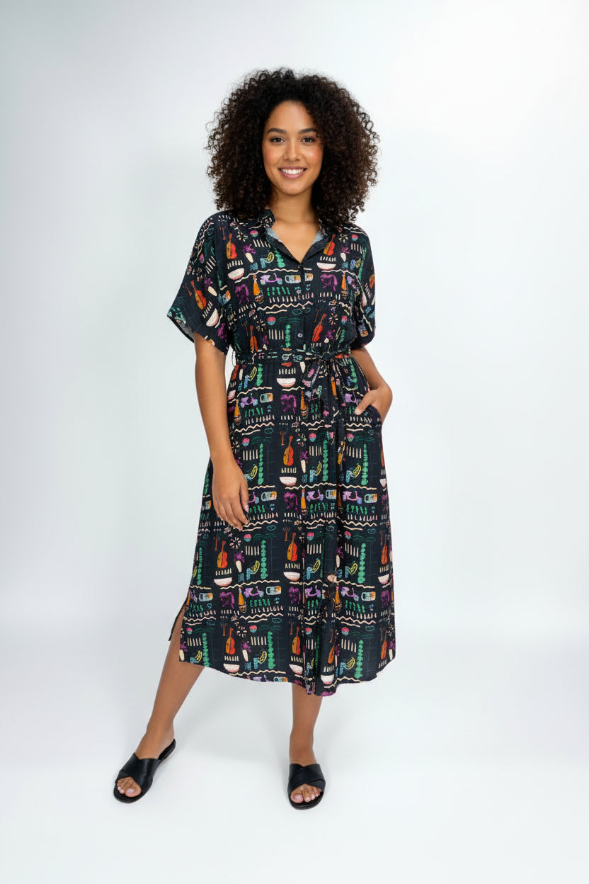 MALIBU P0RINT SHIRT DRESS