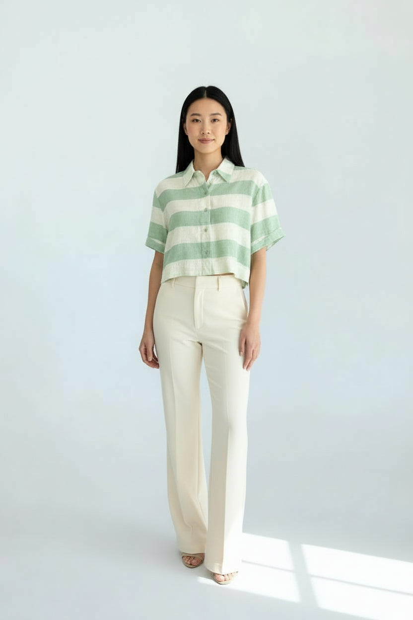 STRIPE CROP SHIRT