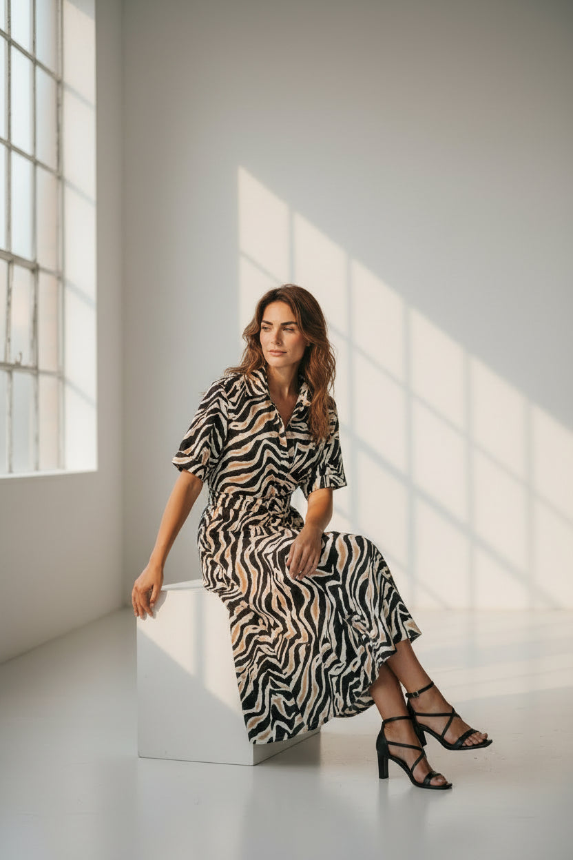 ZEBRA SHIRT DRESS