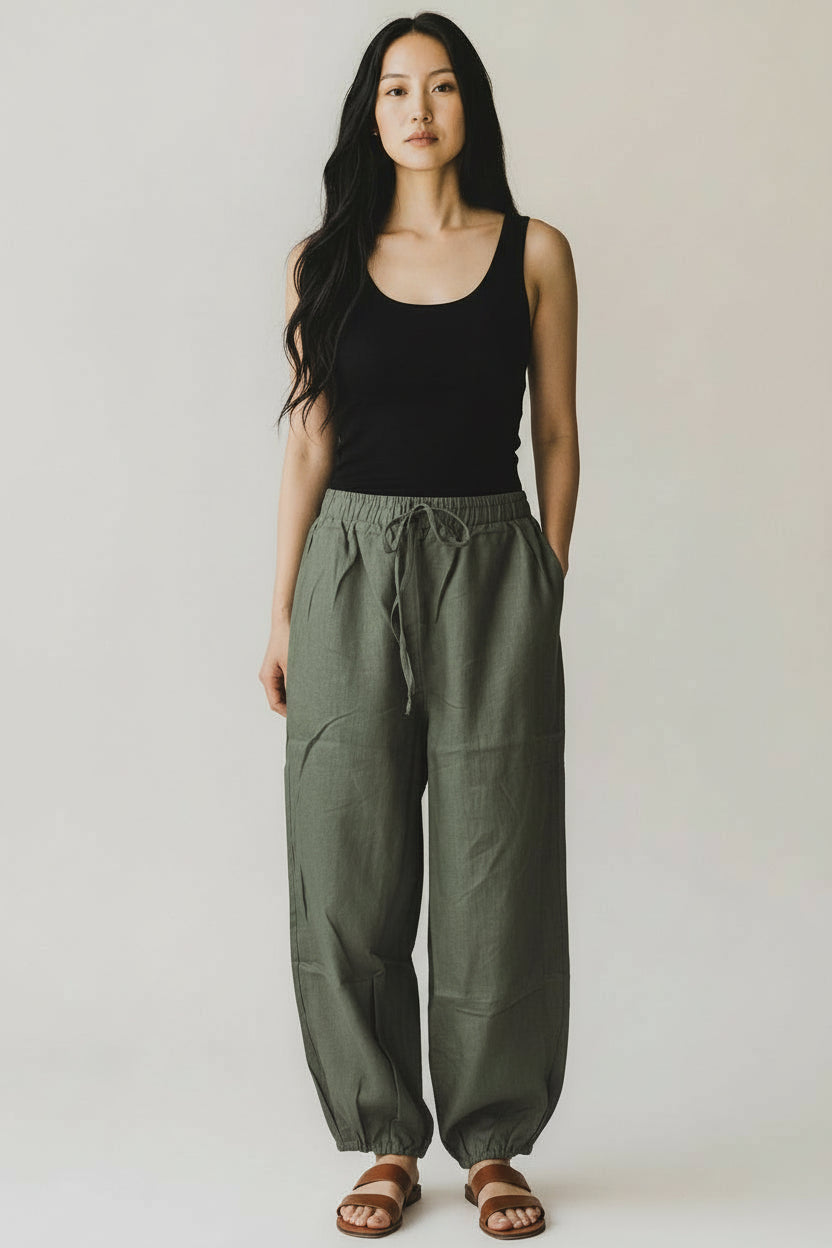 LINEN BALLOON PANT