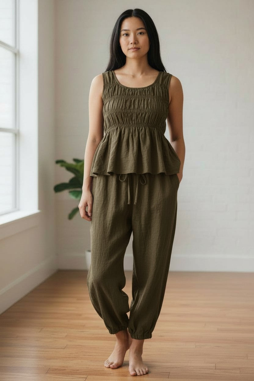 LINEN STITCH TANK - PRE ORDER