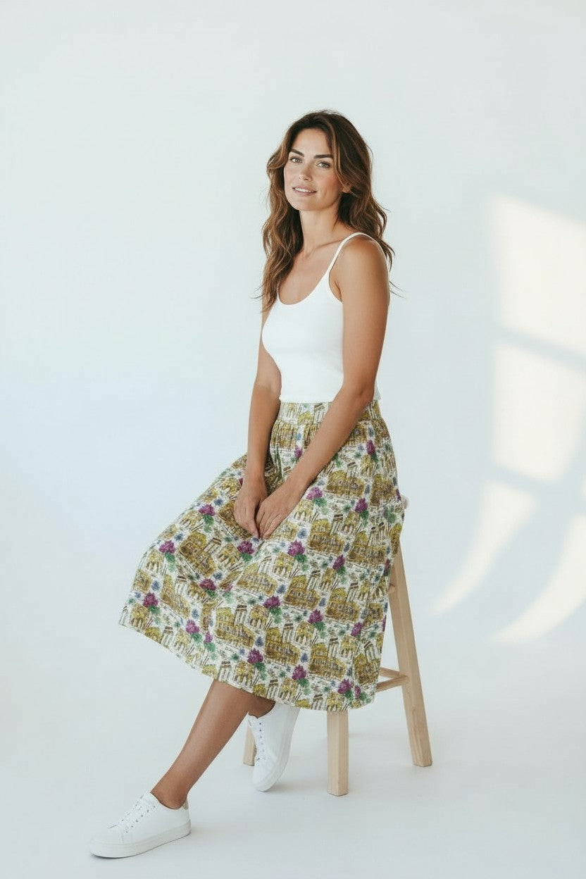 COLOSEUM PRINT SKIRT