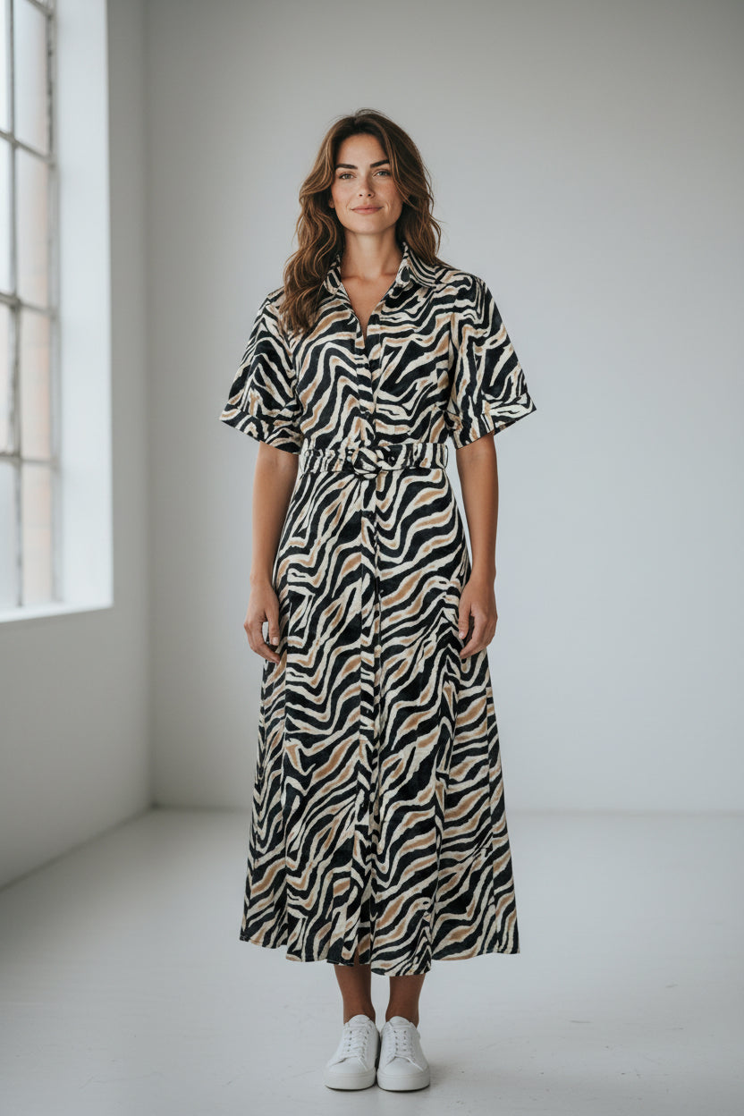 ZEBRA SHIRT DRESS