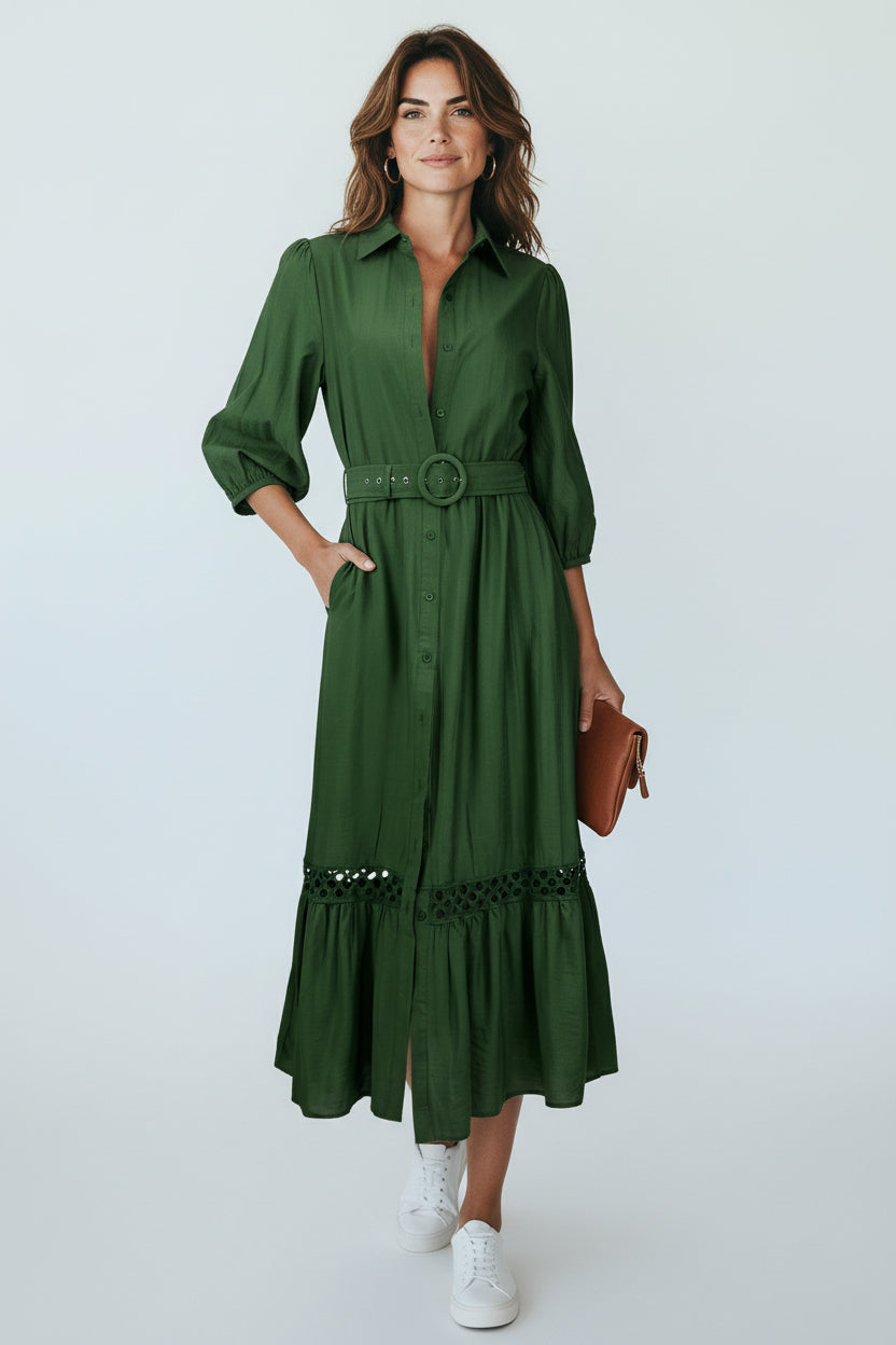 ELLA TRIM MIDI DRESS