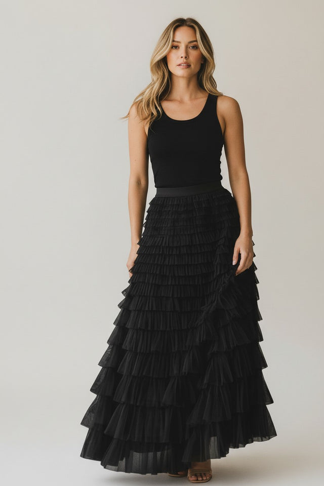 KELLY FULL TULLE MAXI SKIRT