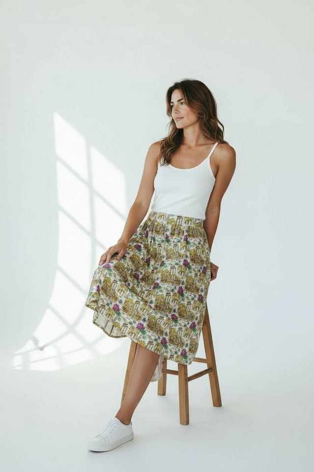 COLOSEUM PRINT SKIRT