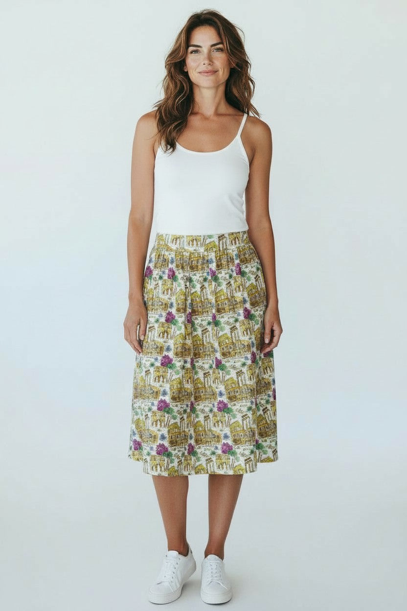 COLOSEUM PRINT SKIRT