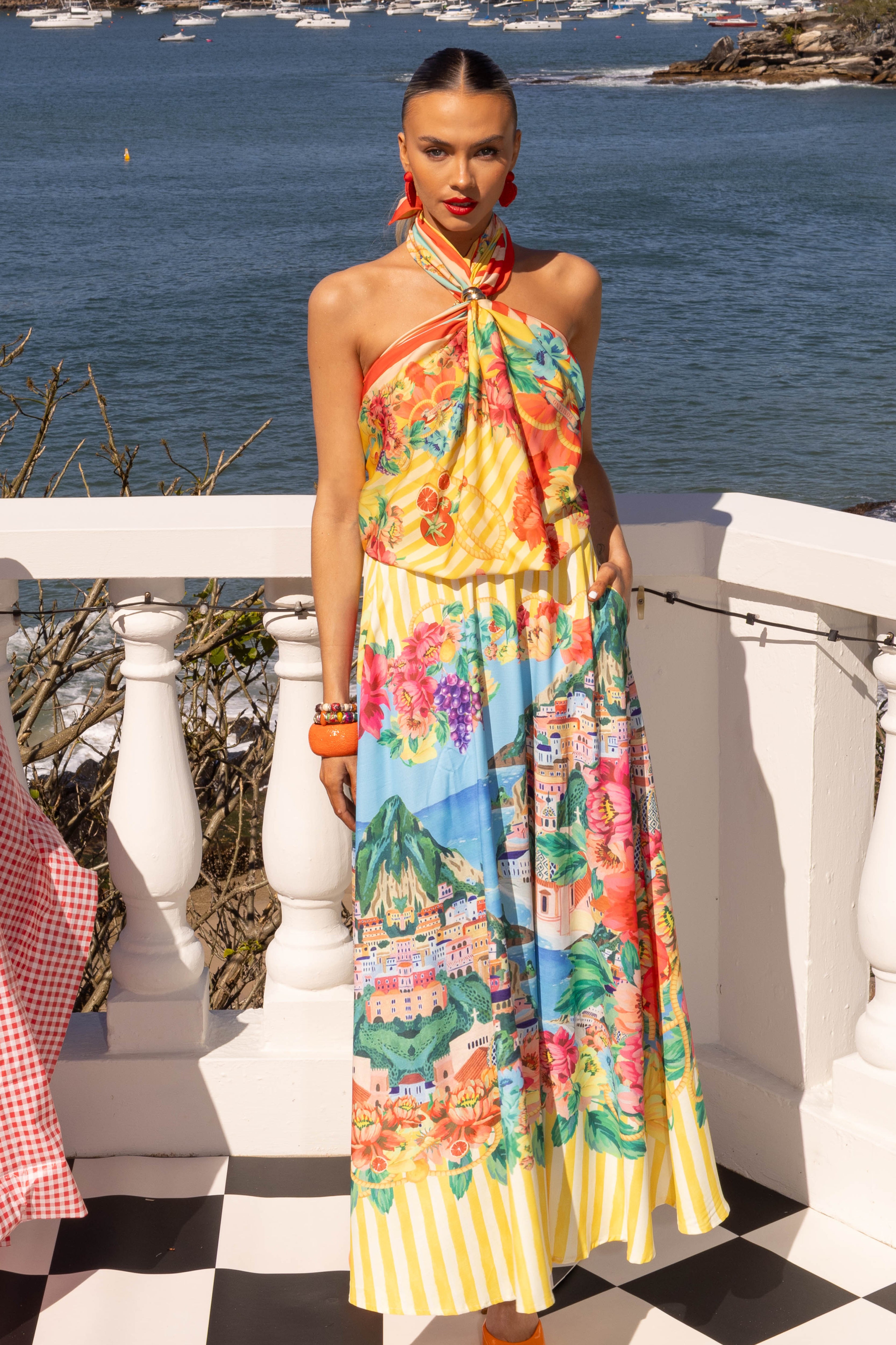 POSITANO  MAXI SKIRT - YELLOW