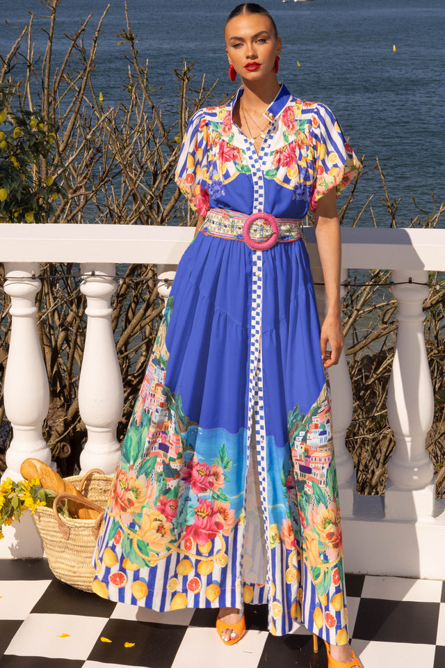 POSITANO MAXI SHIRT DRESS