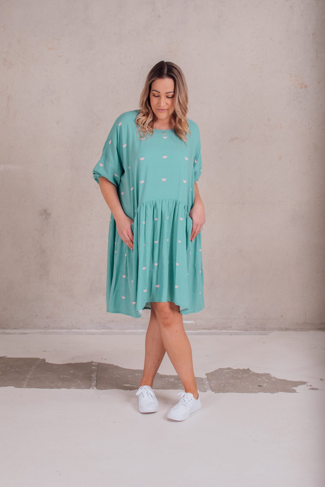 CASSIE LUNA PRINT SHIFT DRESS SS22