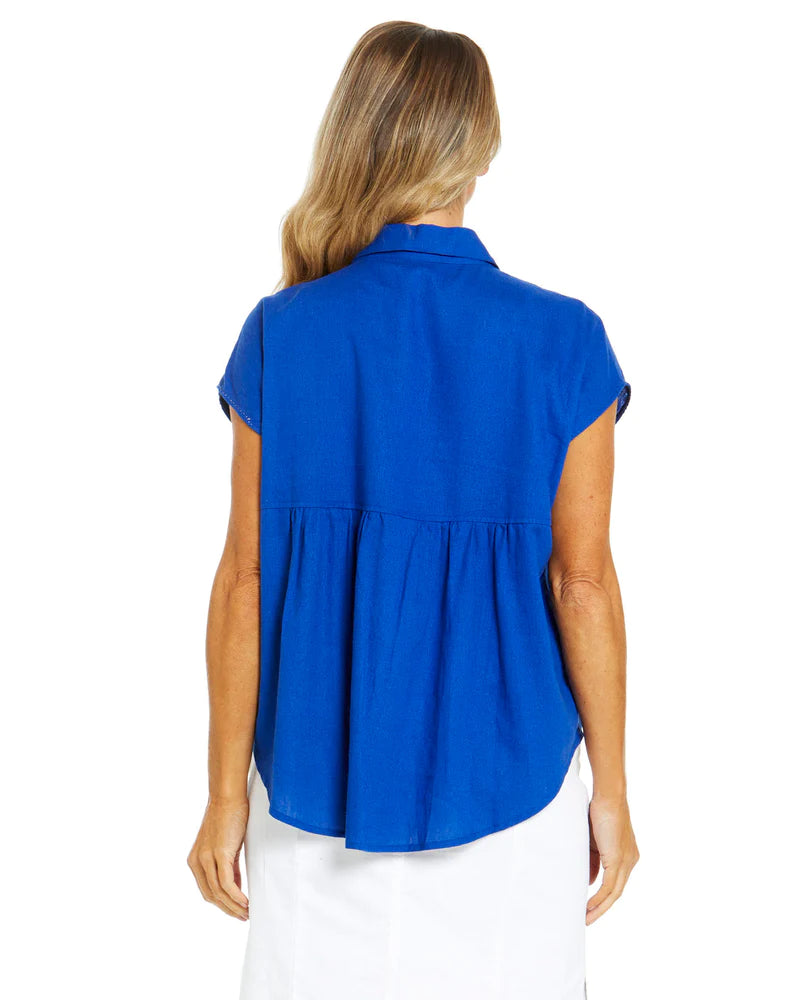 LUCILLE SHORT SLEEVE LINEN SHIRT