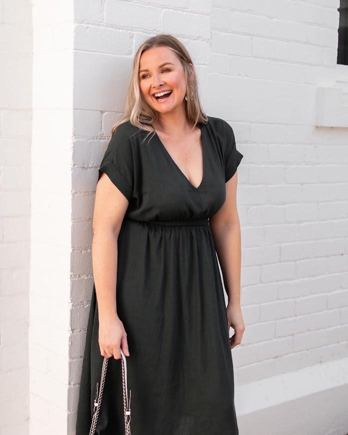 ALLY BAILEY SPOT MIDI DRESS