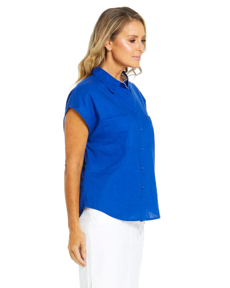 LUCILLE SHORT SLEEVE LINEN SHIRT