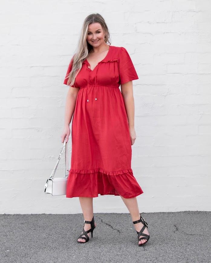 RUBY FRILLED DRESS