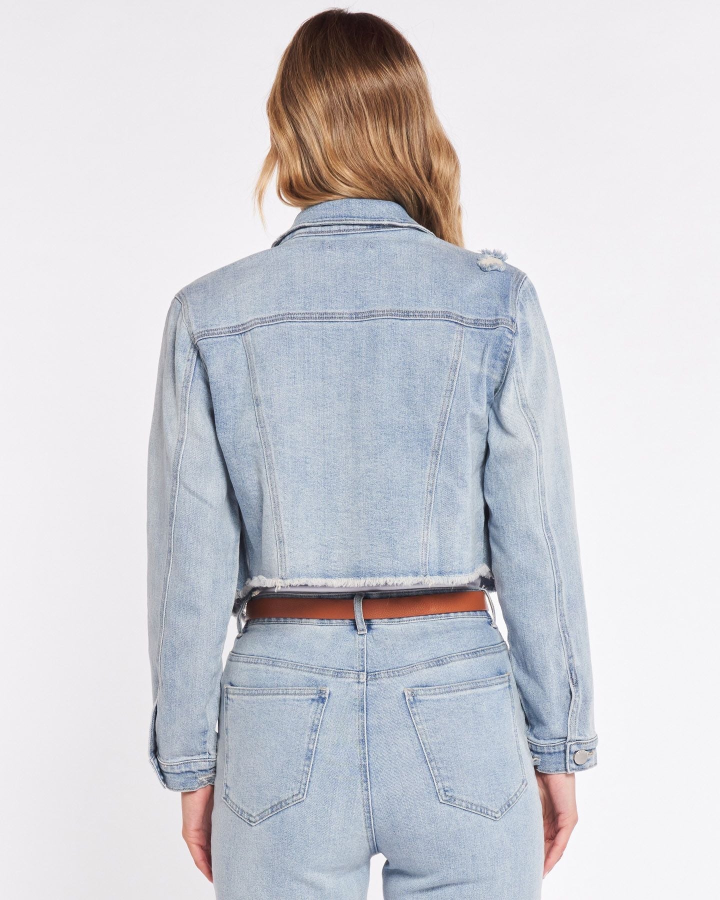 STACEY DISTRESSED DENIM JACKET
