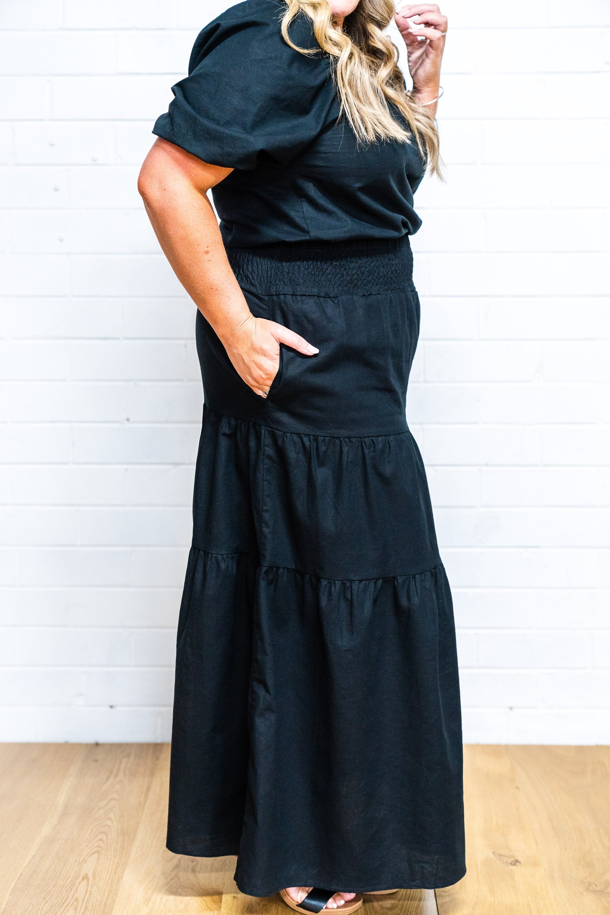 EADIE TIERED MAXI SKIRT