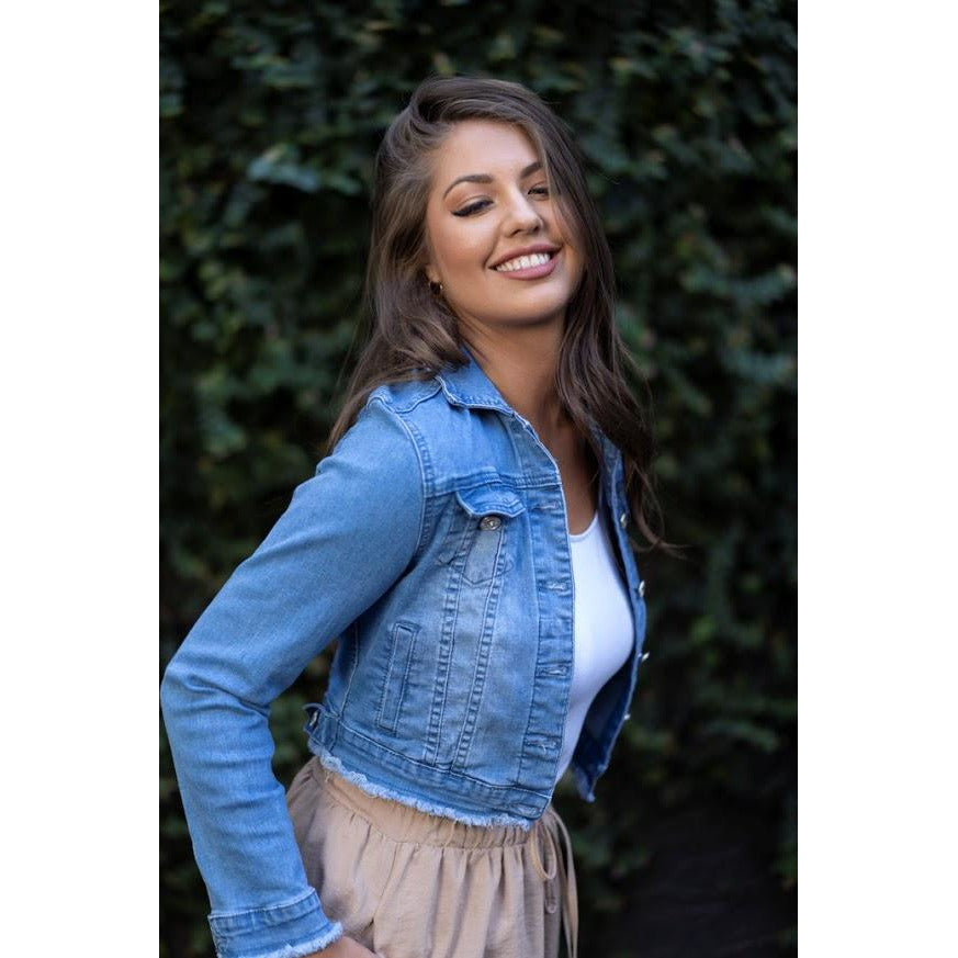 ADDIE SHORT DENIM JACKET 2025