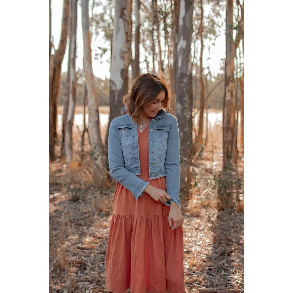 ADDIE SHORT DENIM JACKET 2025