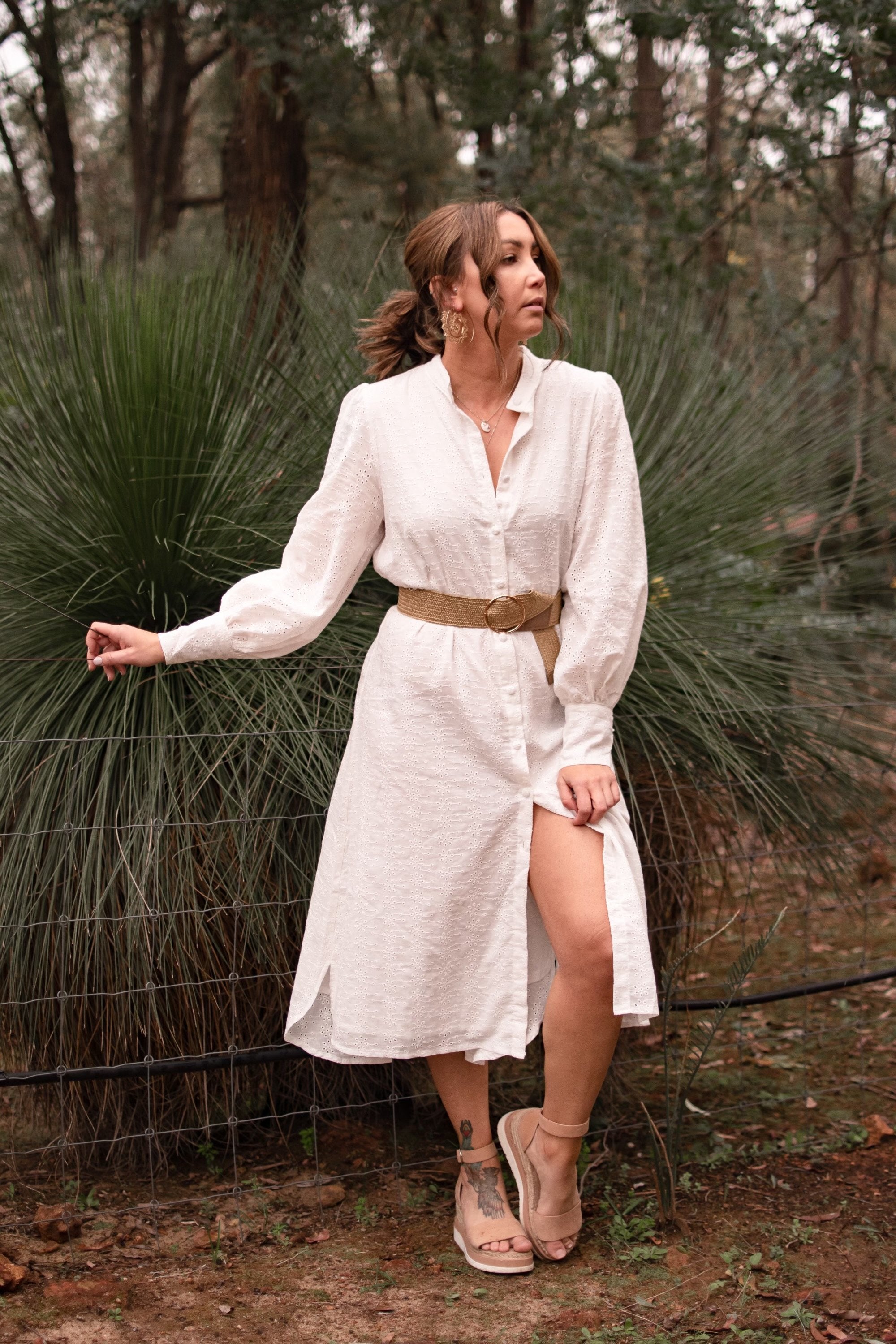 BRODERIE ANGLAISE SHIRT DRESS