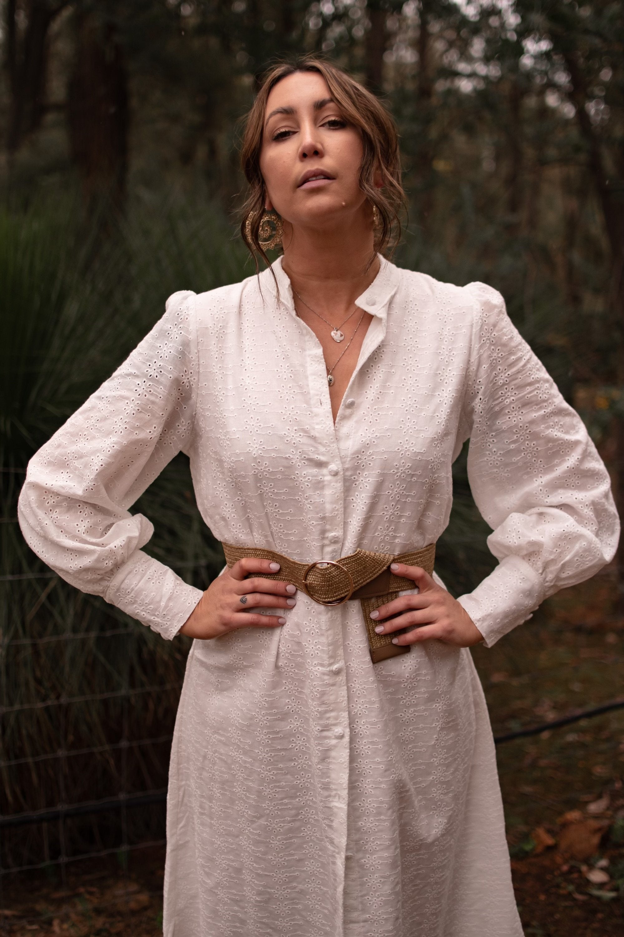 BRODERIE ANGLAISE SHIRT DRESS