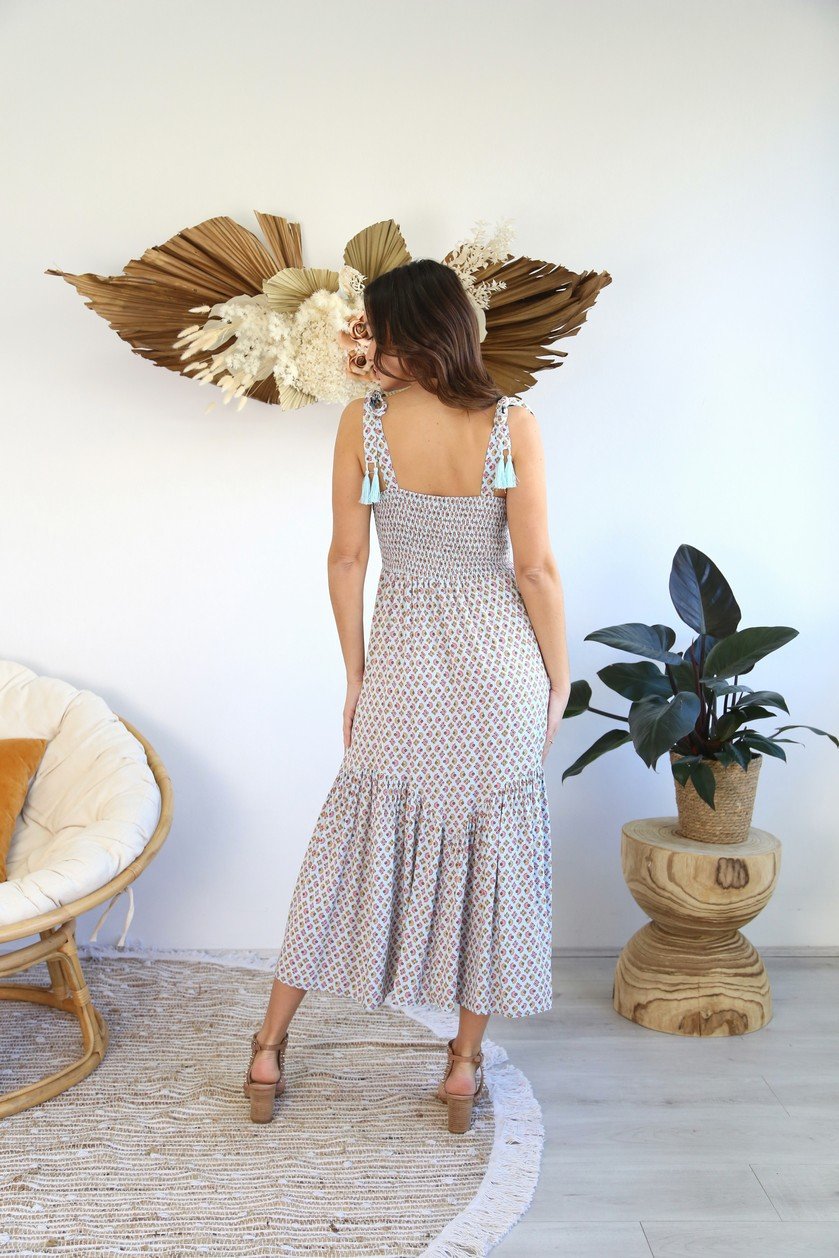 Dee Strap Nevena Print Dress