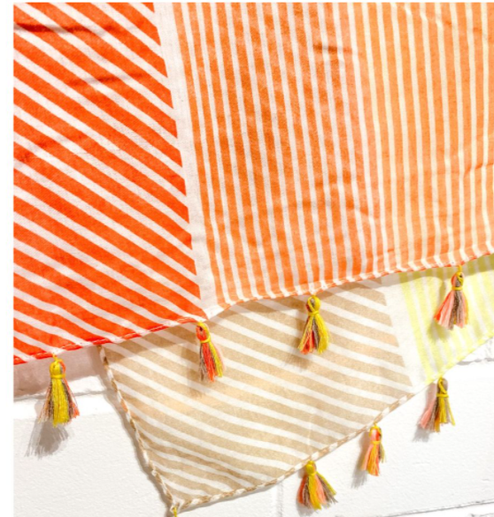 CARLIE COLOURBLOCK LIGHTWEIGHT SCARF