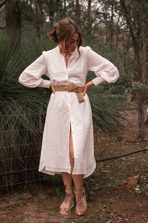 BRODERIE ANGLAISE SHIRT DRESS