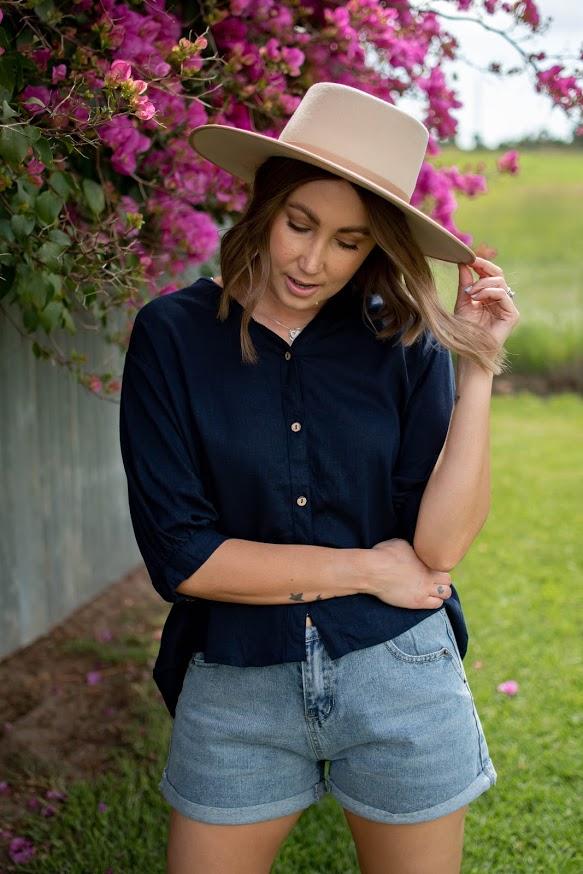 DENIM MOM SHORTS