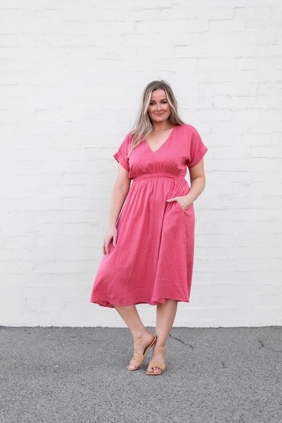 ALLY BAILEY SPOT MIDI DRESS