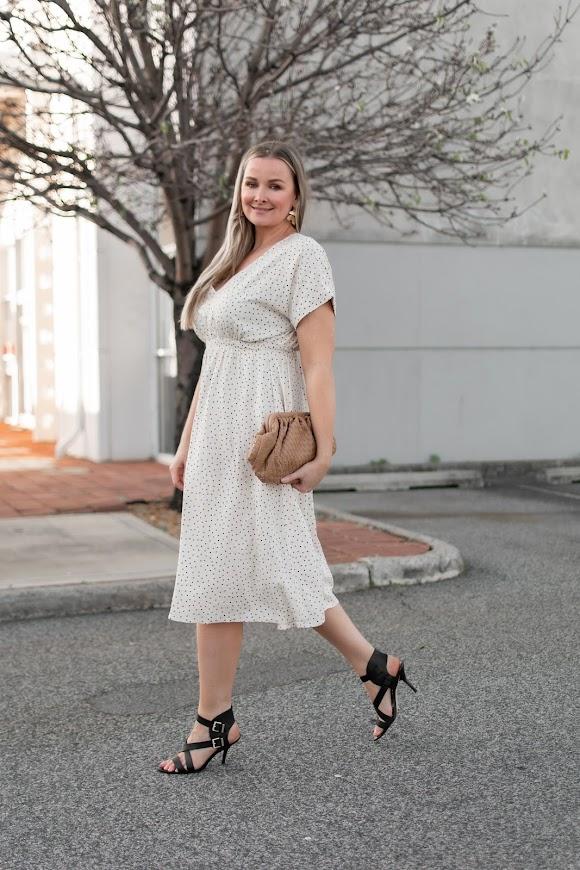 ALLY BAILEY SPOT MIDI DRESS