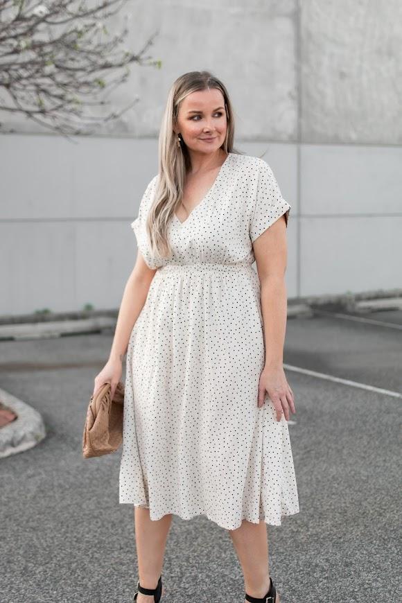 ALLY BAILEY SPOT MIDI DRESS